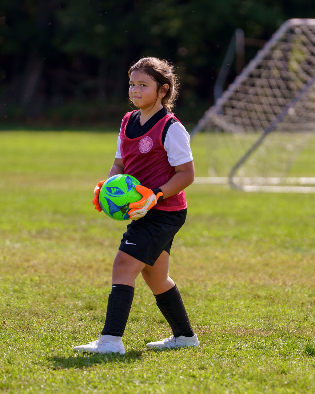 North Fork United goalkeeper focused during play